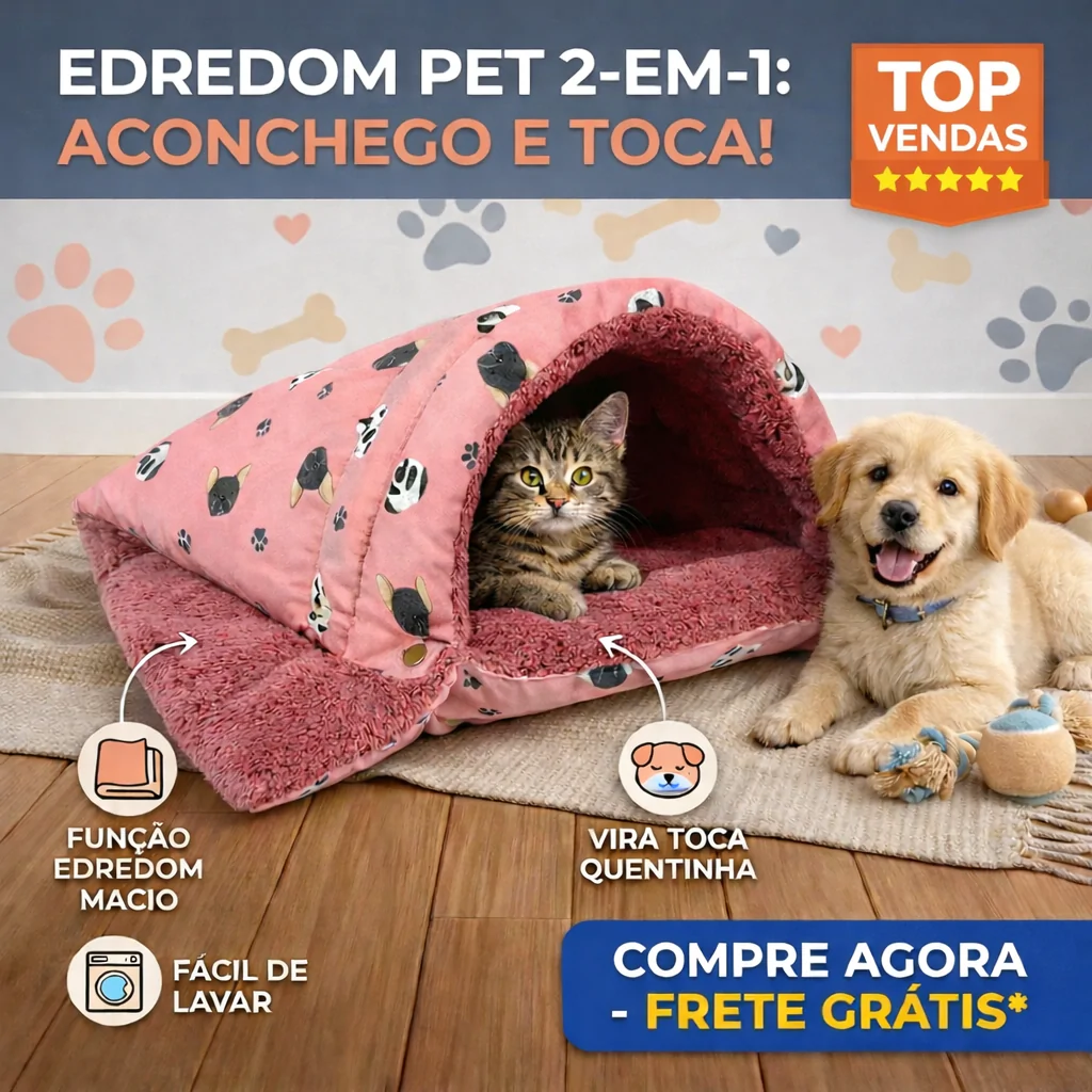 EDREDOM PET QUE VIRA TOCA